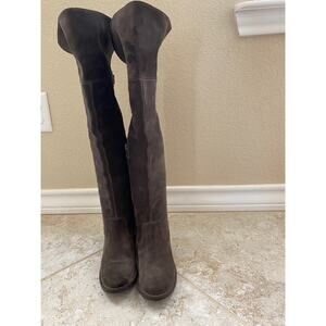 WomensFrye Size 7 M  Brown Leather Over The Knee Riding Boots New